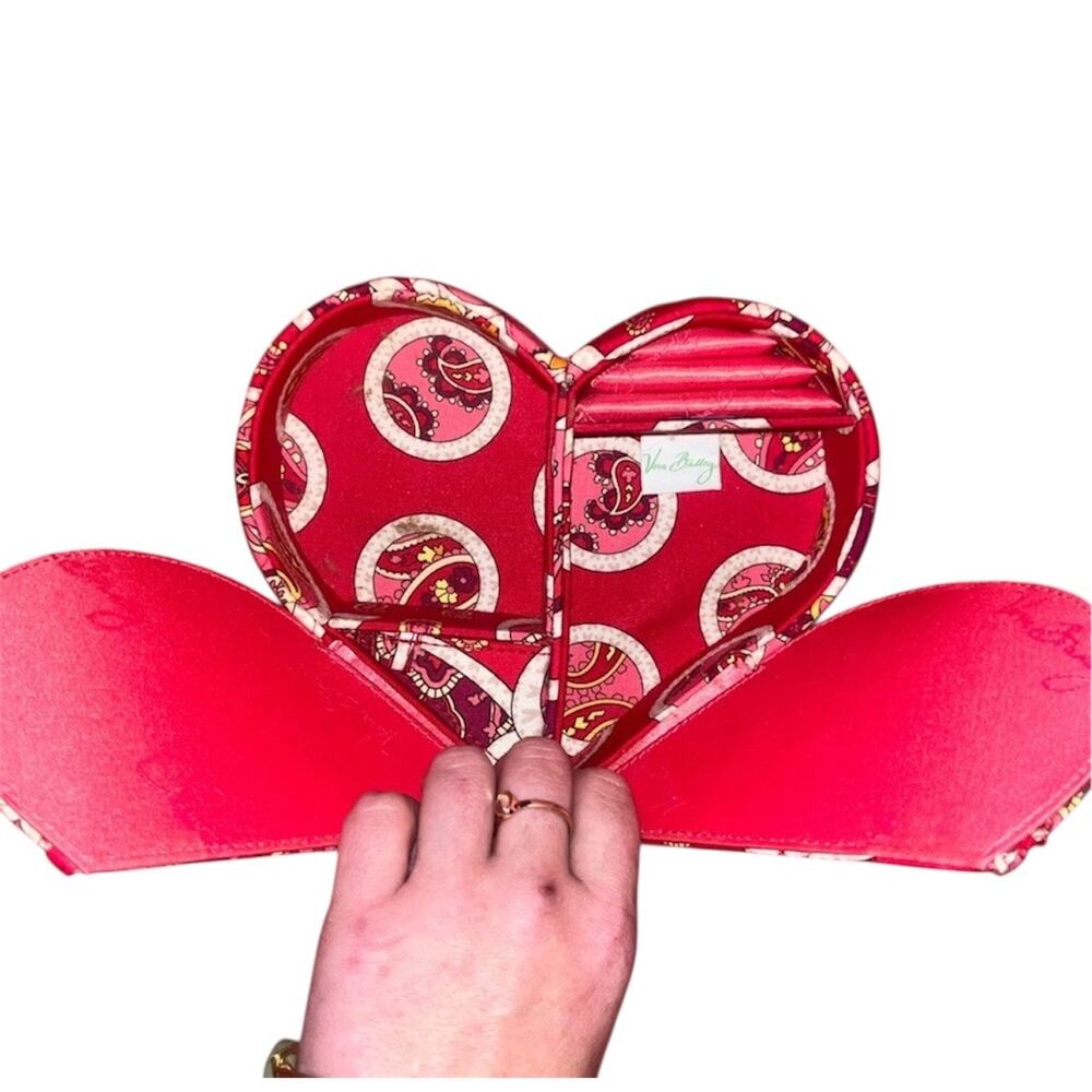 Vera Bradley Heart-Shaped Quilted Jewelry Box